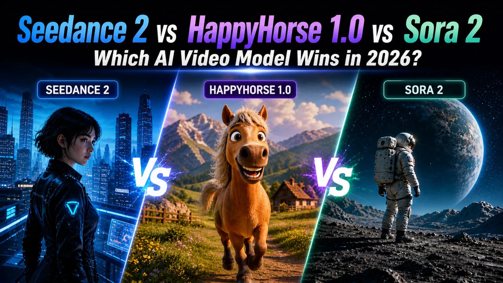 Seedance 2 vs HappyHorse 1.0 vs Sora 2: quale modello video IA vince nel 2026?