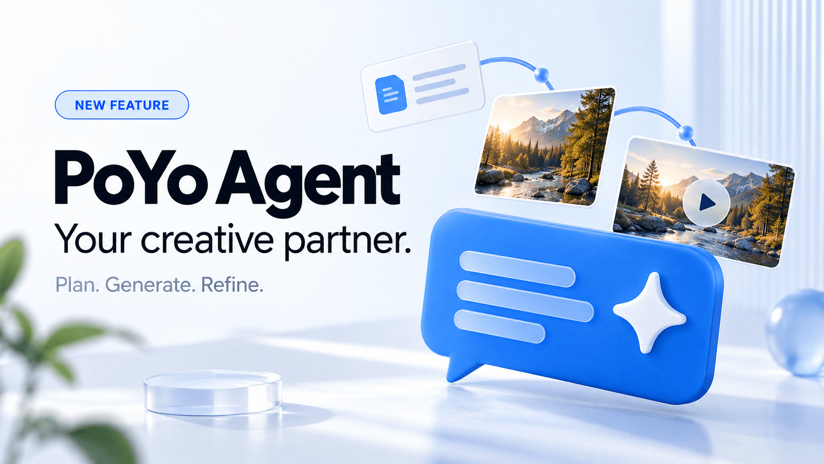 Meet PoYo Agent: turn a creative brief into images and video