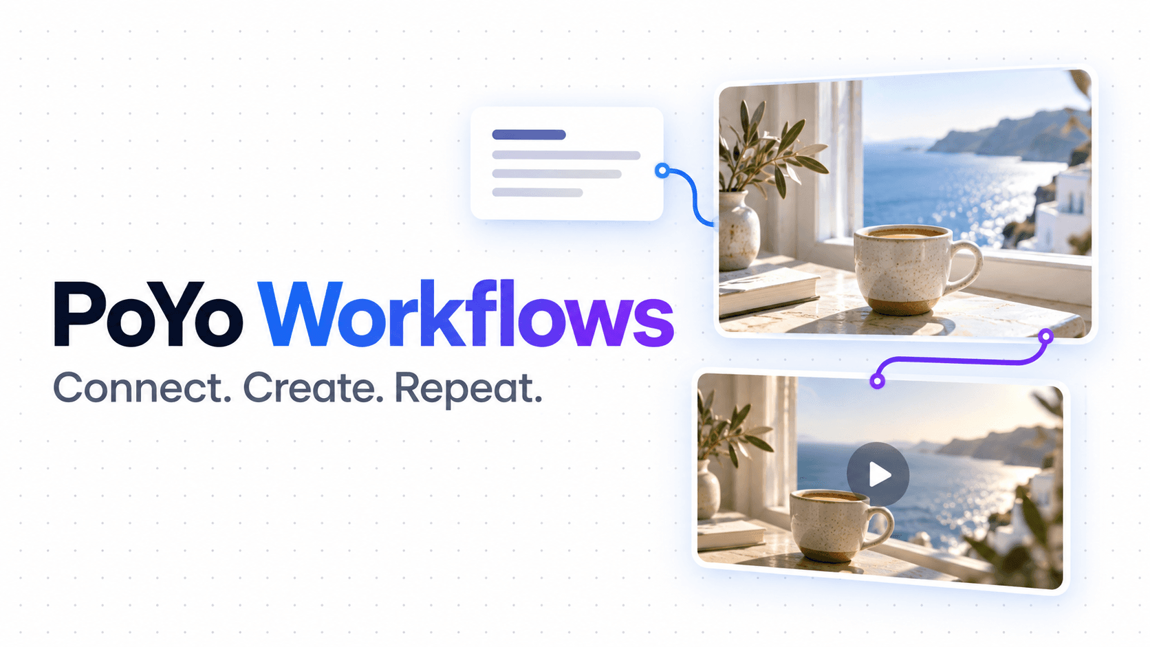 Meet PoYo Workflows: connect AI models into repeatable creative workflows